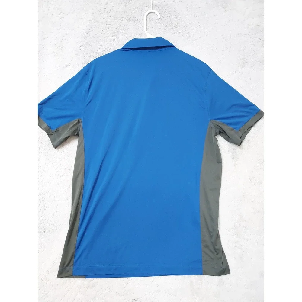 New York Mets Polo Shirt Mens Large Nike MLB Dri Fit Blue Performance Jersey L